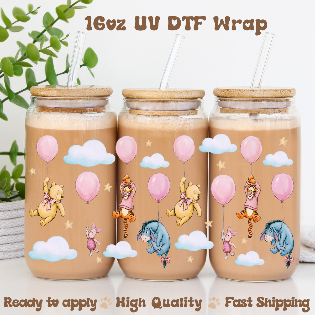 P and Friends Balloons - 16oz UV DTF Wrap