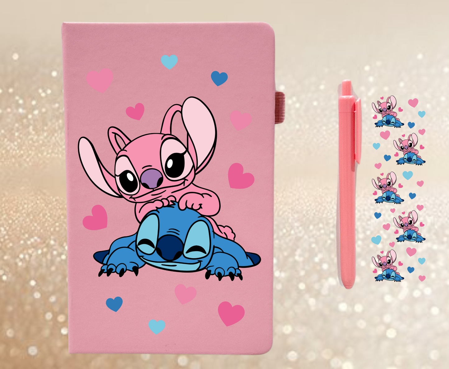 Pink and blue - UVDTF Notebook Decal & Pen Decal