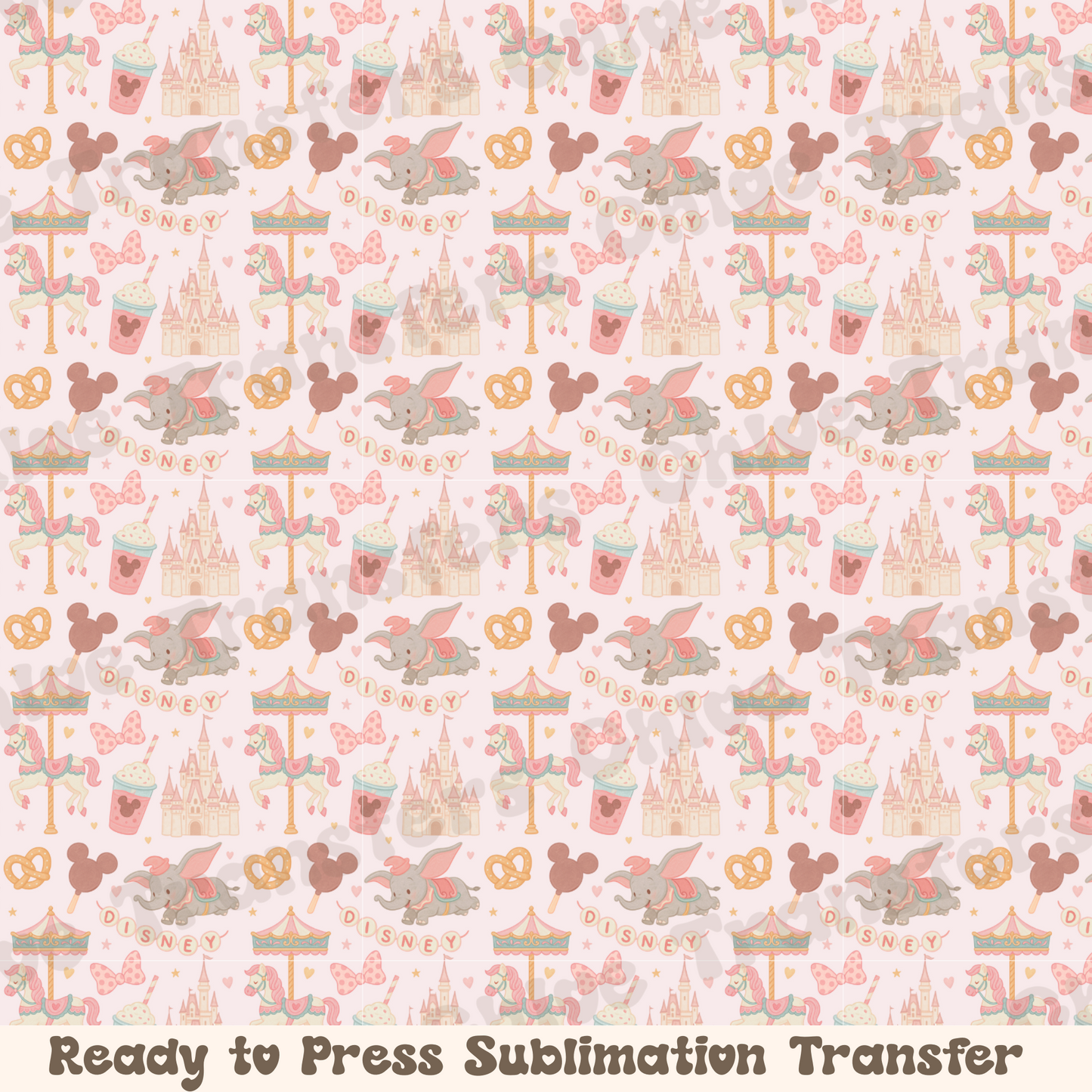 Pink Carousel - Sublimation Sheet