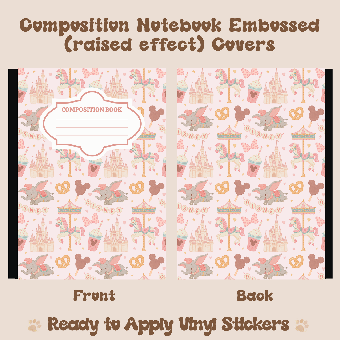 Pink Park - Embossed Vinyl Notebook Cover