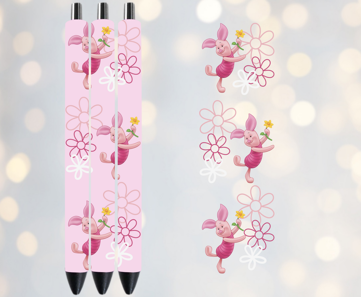 Pink pig - UVDTF Pen Wrap