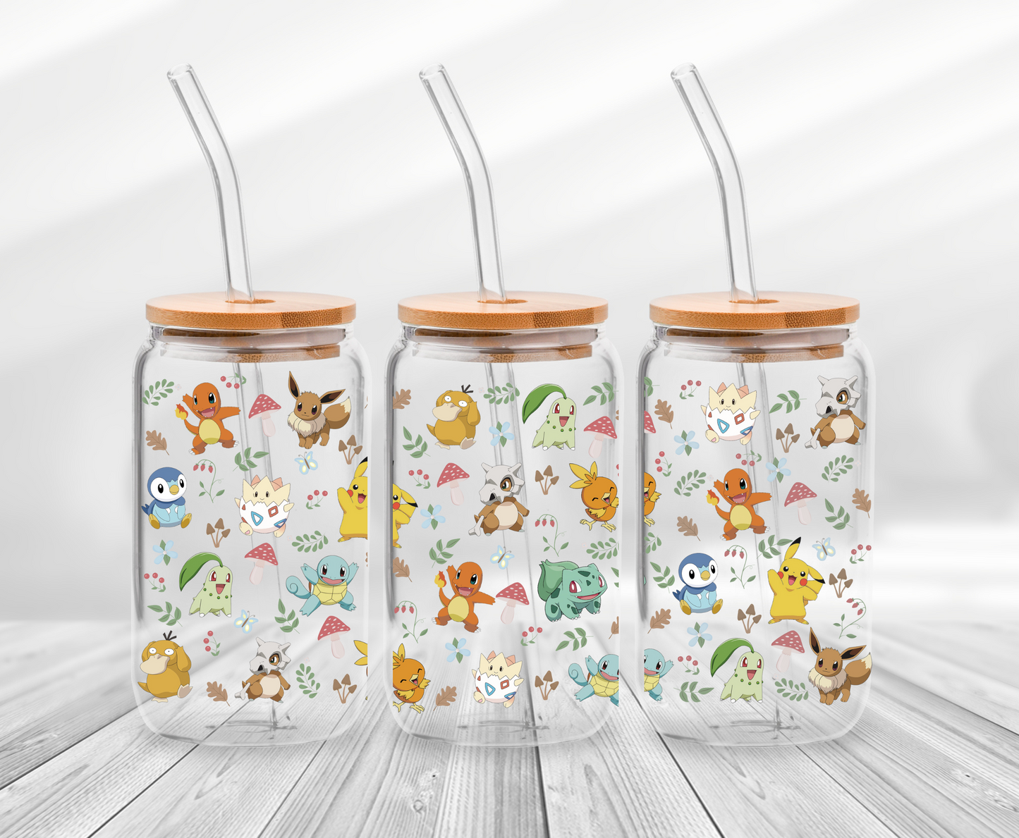 PK Mushrooms & Flowers-16oz UV DTF Wrap