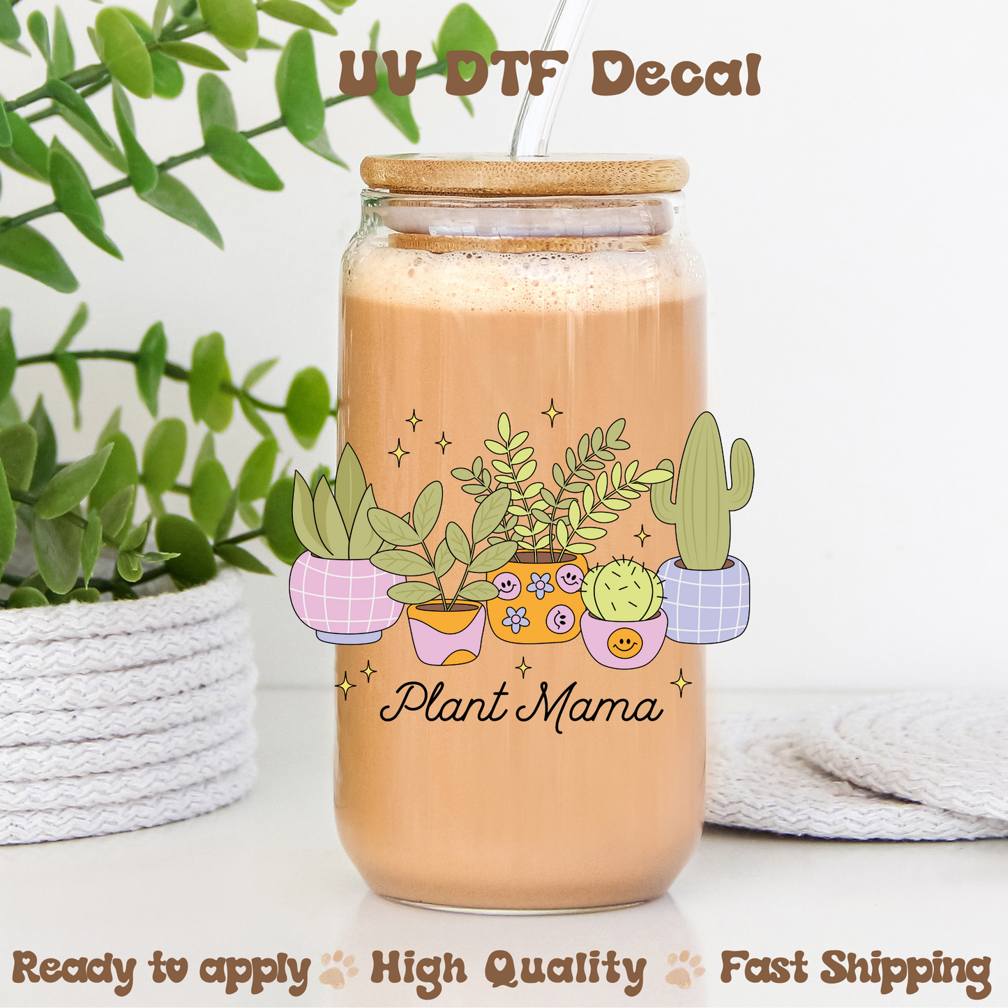 Plant Mama -UVDTF Decal