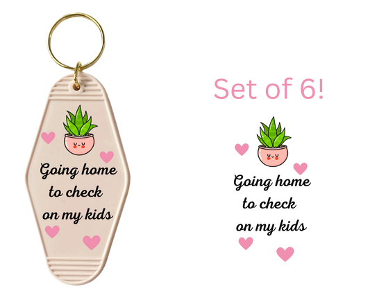 Plants UV-DTF Motel Keychain Decal