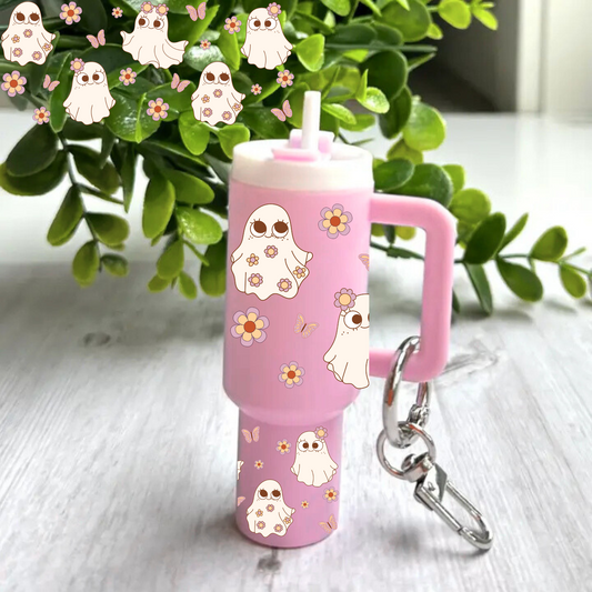 Retro Ghosts -Mini tumbler wrap