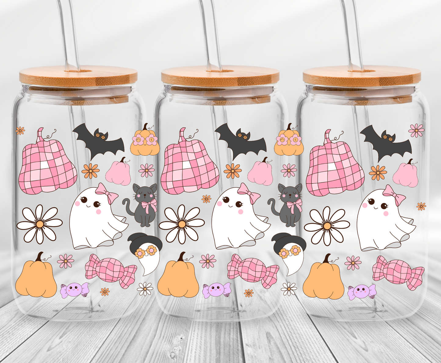 Retro Halloween -16oz UVDTF Cup Wrap