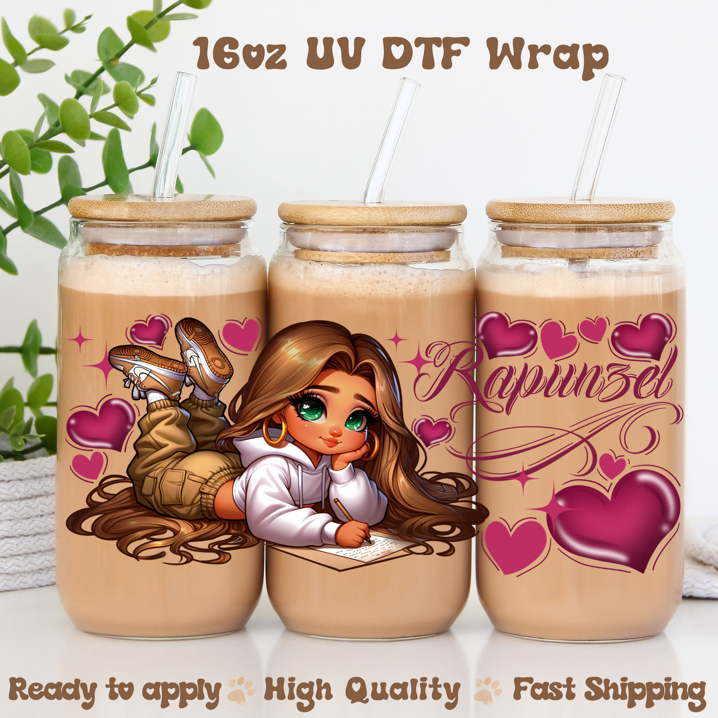 R Love Letter - 16oz UV DTF Wrap