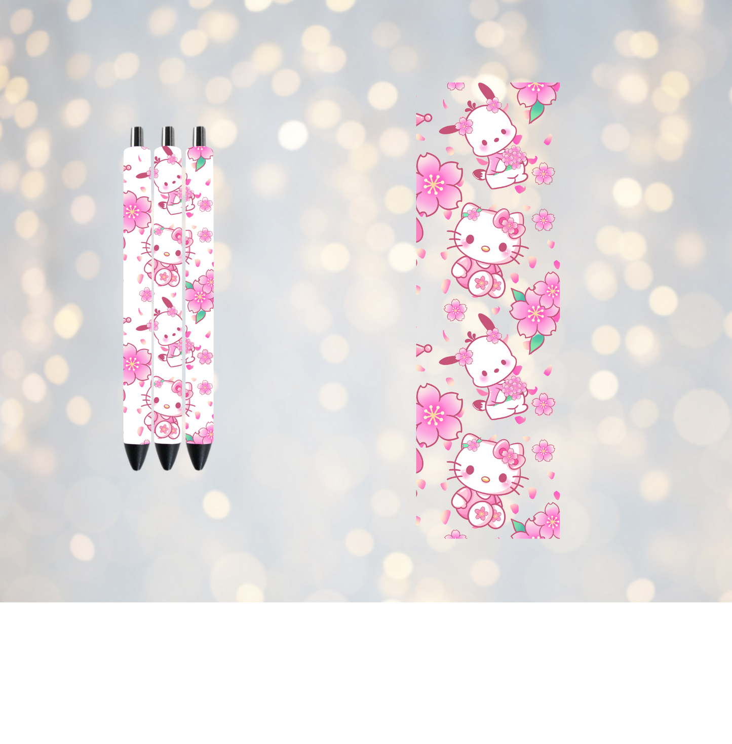 Sakura Friends Transparent Background - UV DTF Pen Wrap