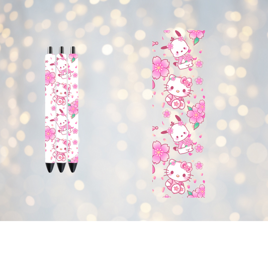 Sakura Friends Transparent Background - UV DTF Pen Wrap