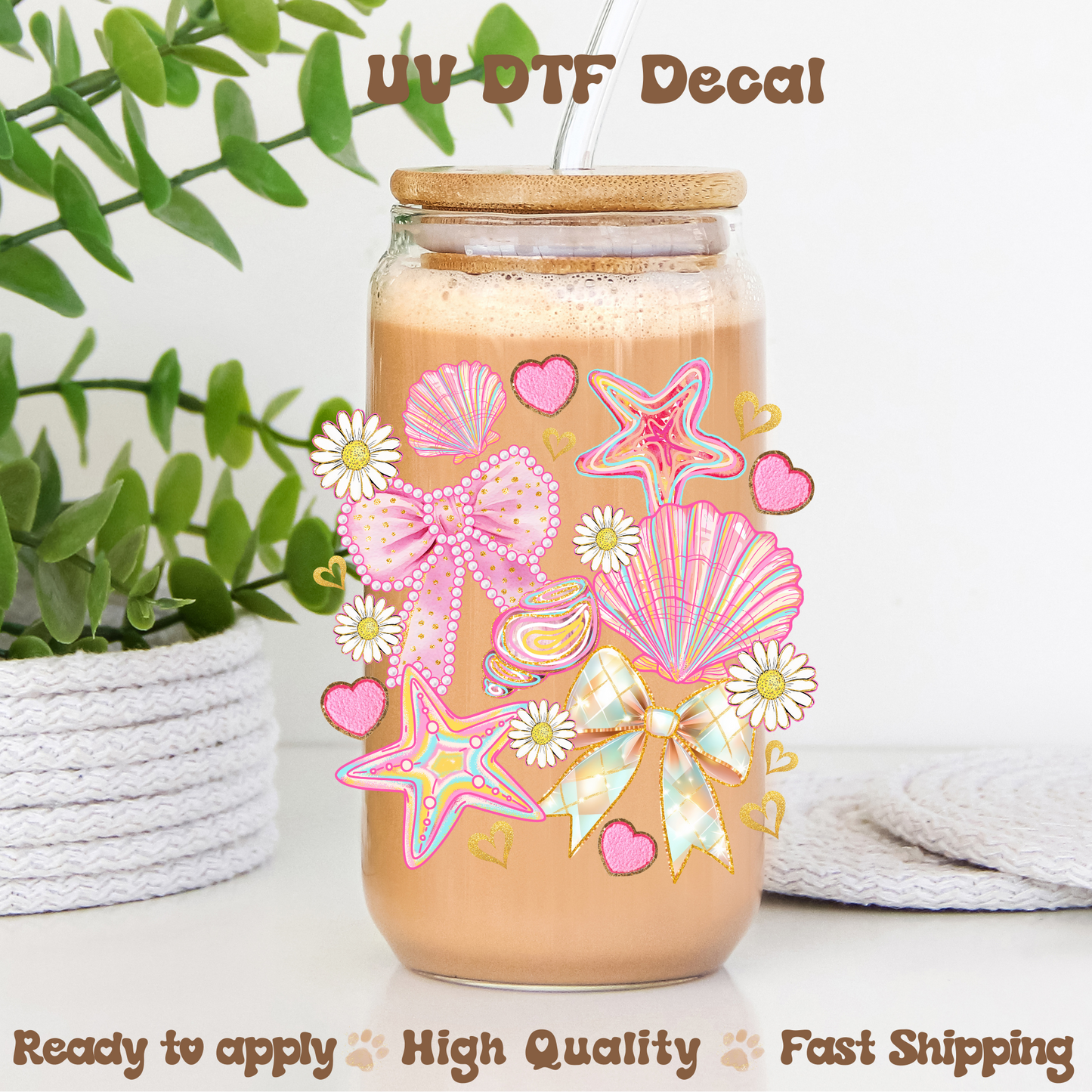 Sea Days Pink- UVDTF Decal
