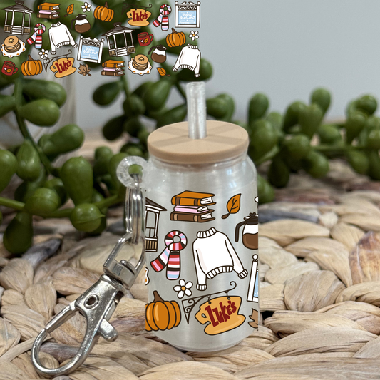 SH Fall-Glass Can Keychain UV DTF Wrap