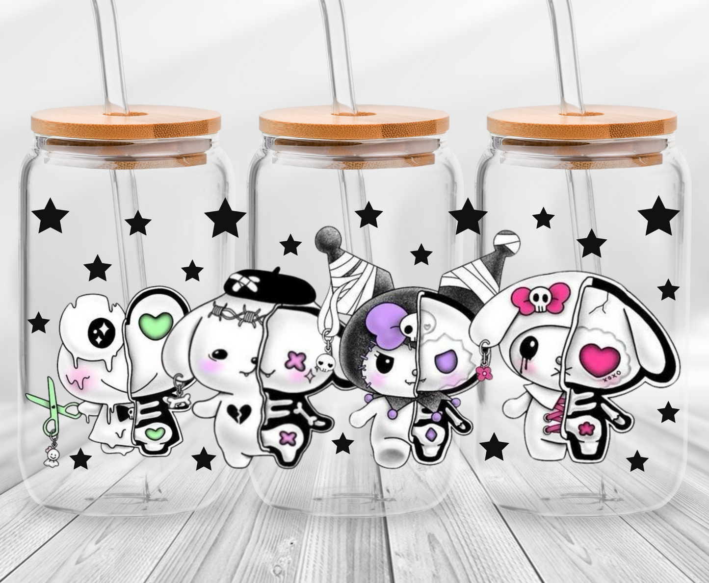 Skeleton Friends -16oz UVDTF Cup Wrap