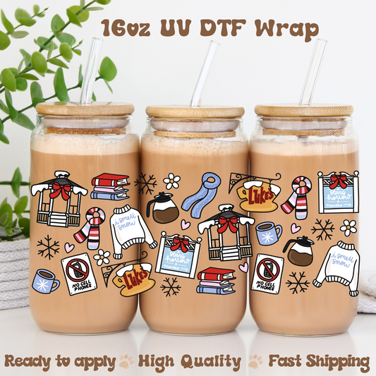 Snow -16oz UV DTF Wrap