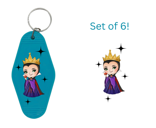 Snow Evil Queen-UV DTF Motel Keychain