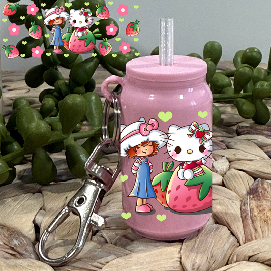 SS Kitty 4 -Glass Can Keychain UV DTF Wrap