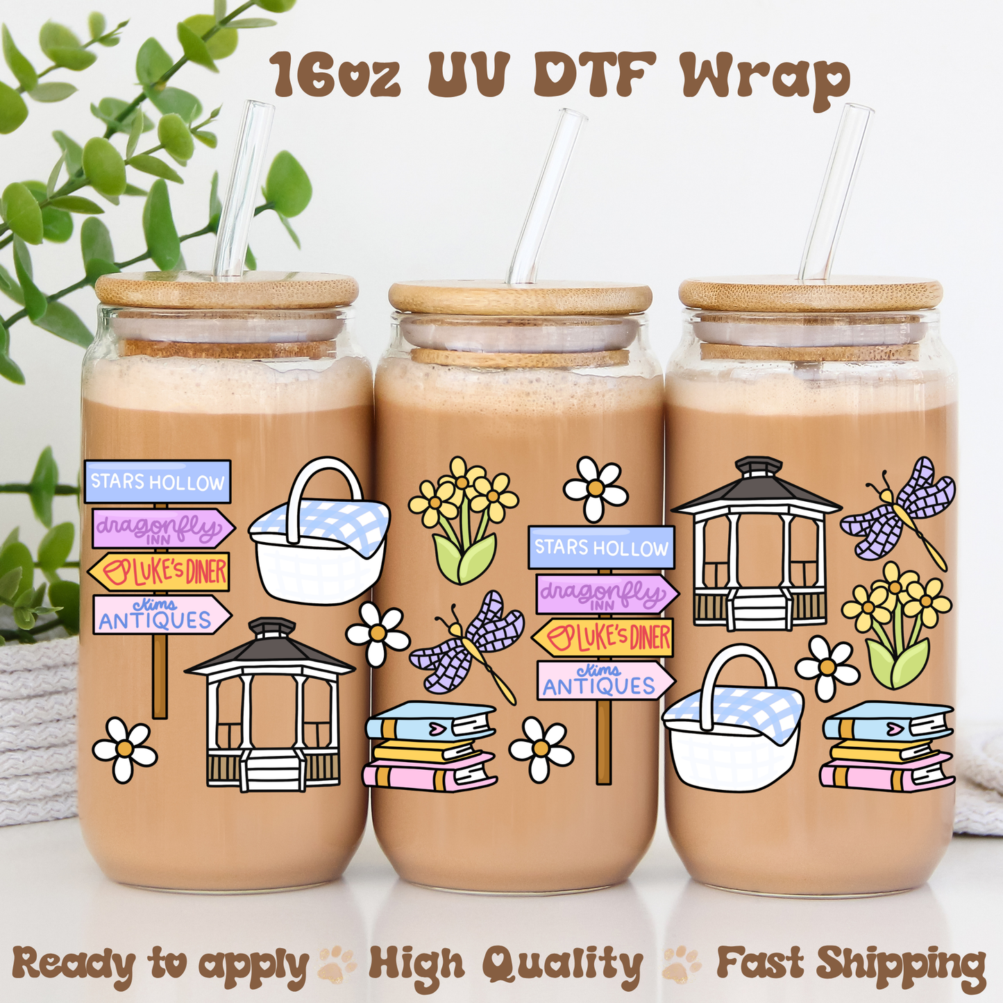 Stars H Spring - 16oz UV DTF Wrap