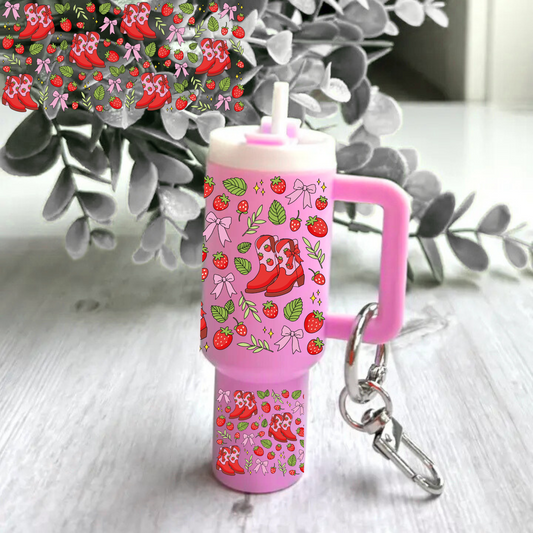 Strawberry boots -Mini tumbler wrap