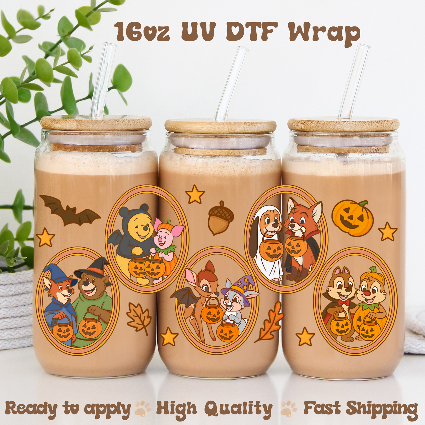 Trick or Treat Frames -16oz UV DTF Wrap