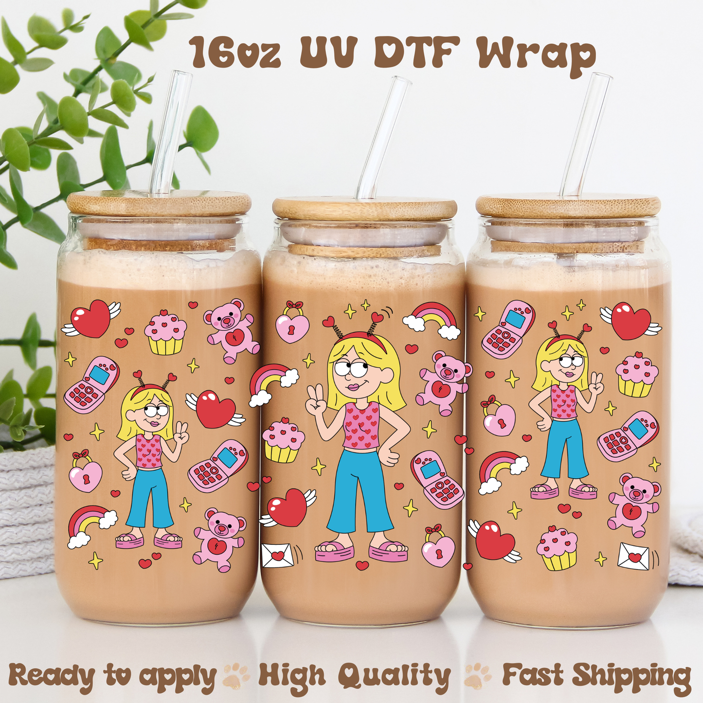 Valentine Liz - 16oz UV DTF Wrap