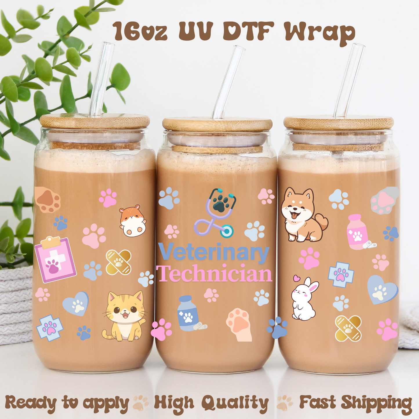 Veterinary Technician - 16oz UV DTF Wrap