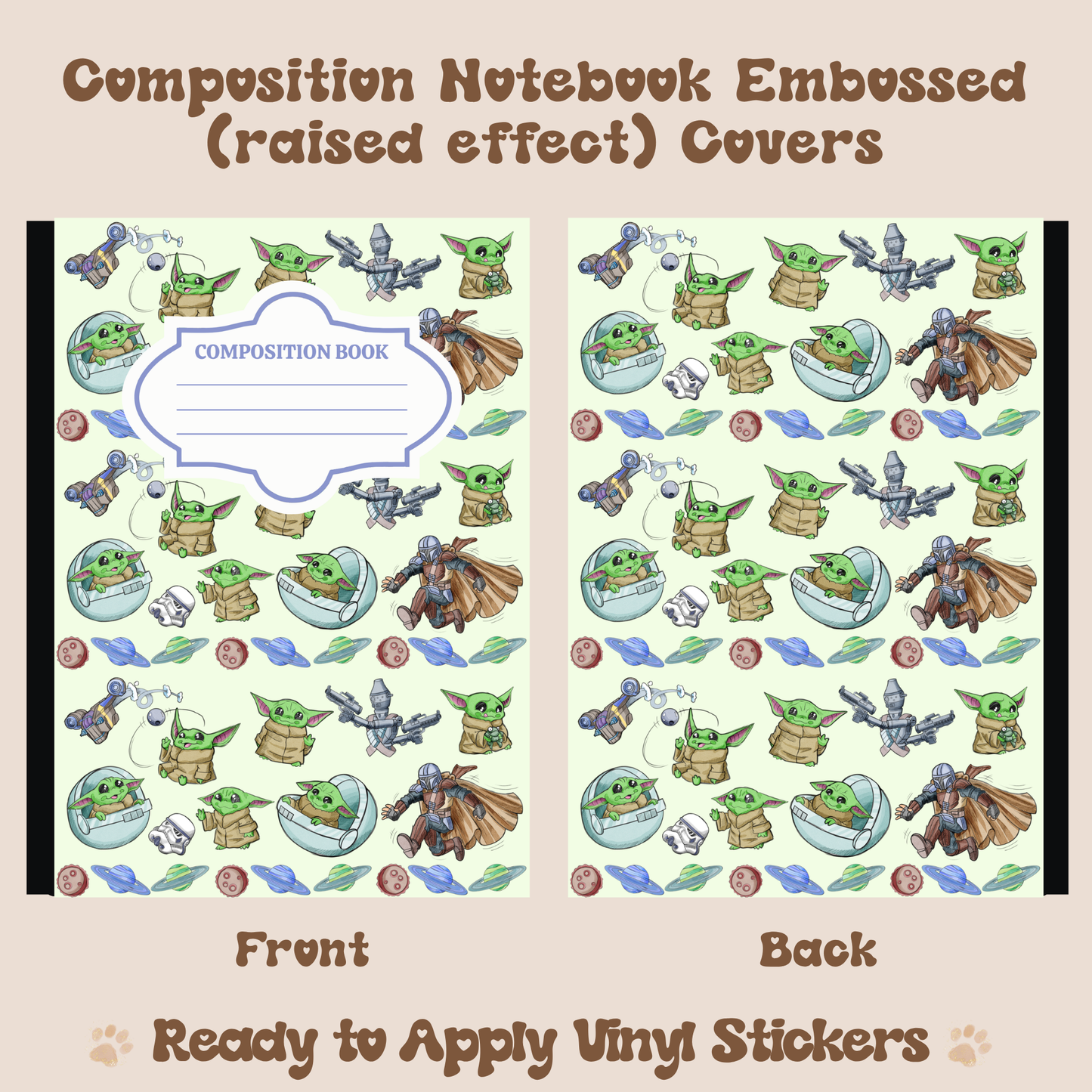 Y - Embossed Vinyl Notebook Cover