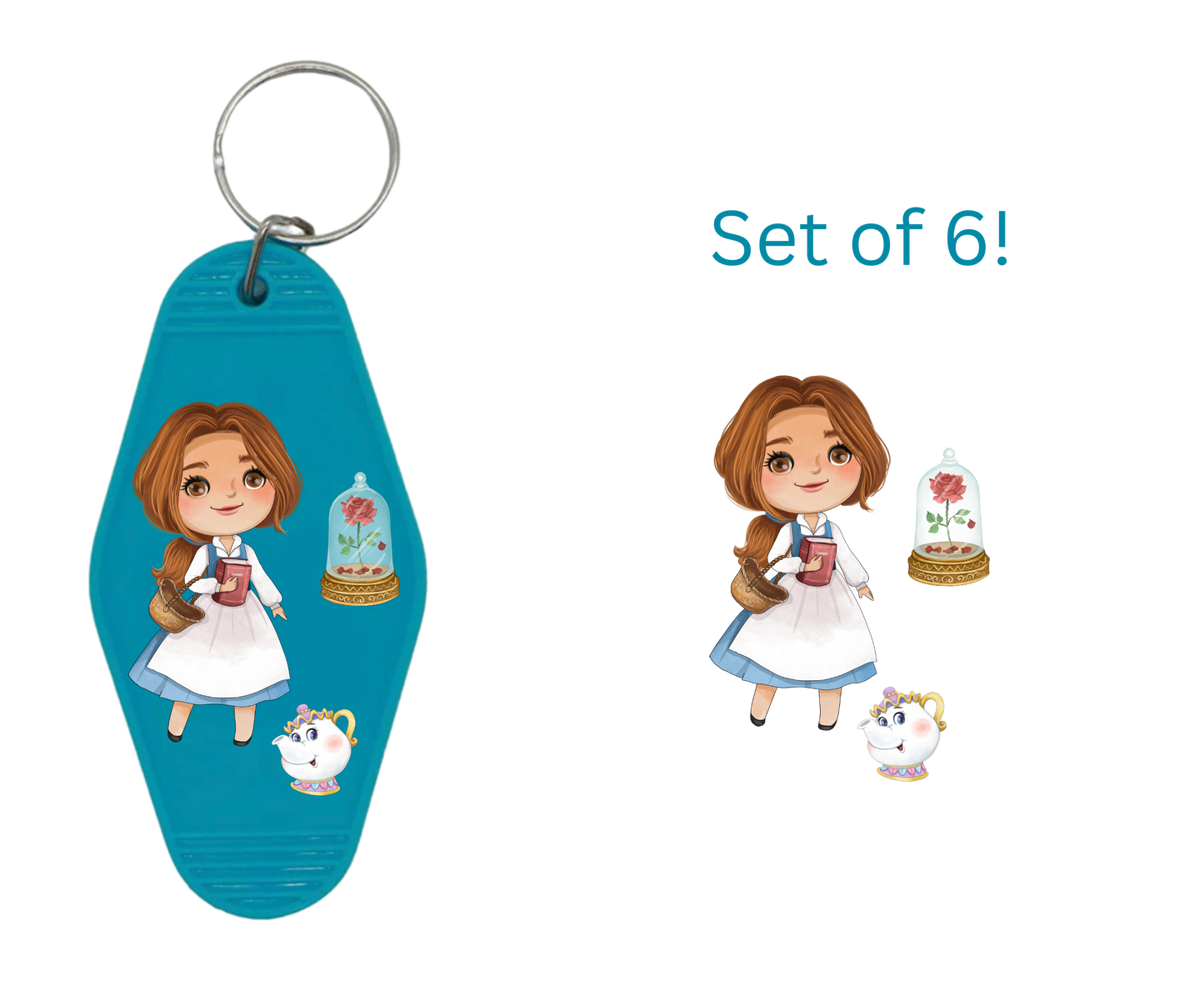 Yellow P II-UV DTF Motel Keychain