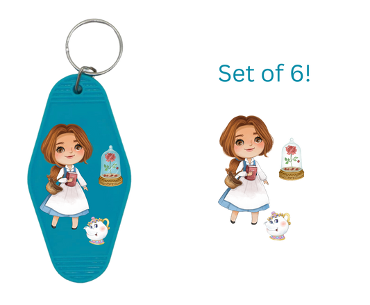 Yellow P II-UV DTF Motel Keychain