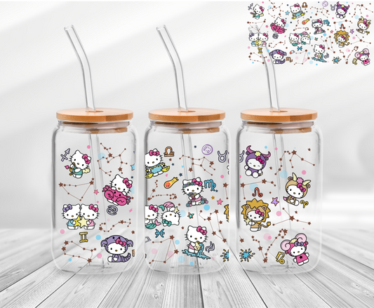 Zodiac Signs Cat - UV DTF 16oz Wrap