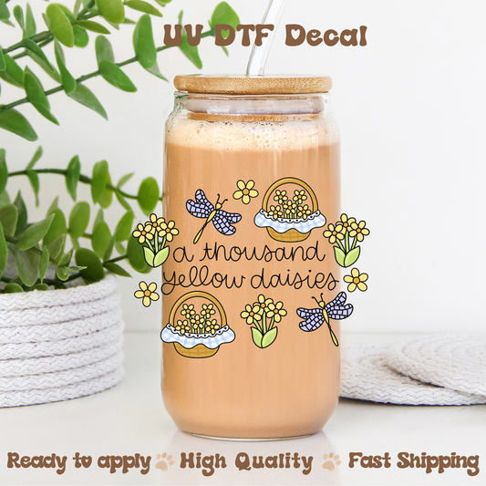 1000 yellow daisies - UVDTF Decal