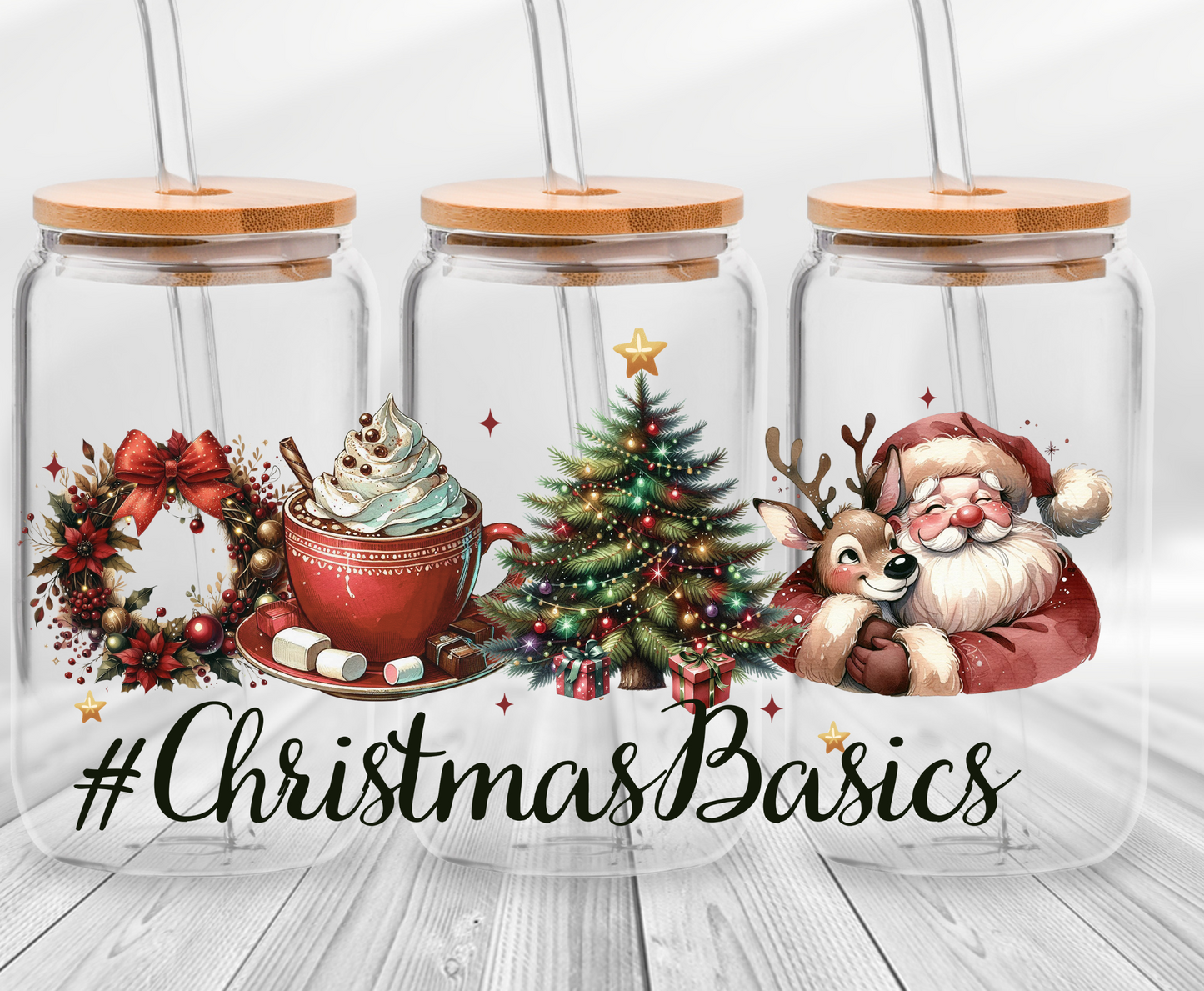 Christmas Basics -16oz UVDTF Cup Wrap