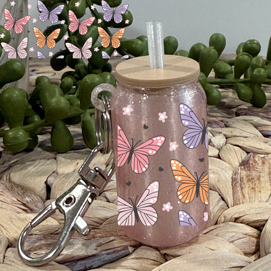 In Flight -Glass Can Keychain UV DTF Wrap