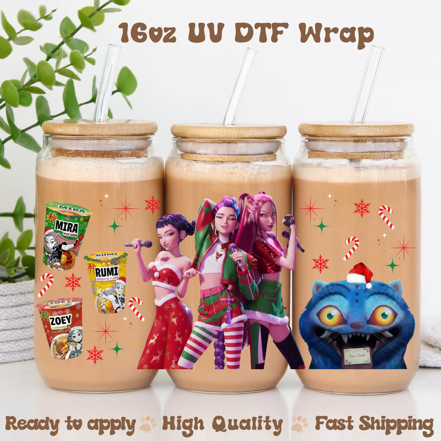 KDH Christmas -16oz UV DTF Wrap