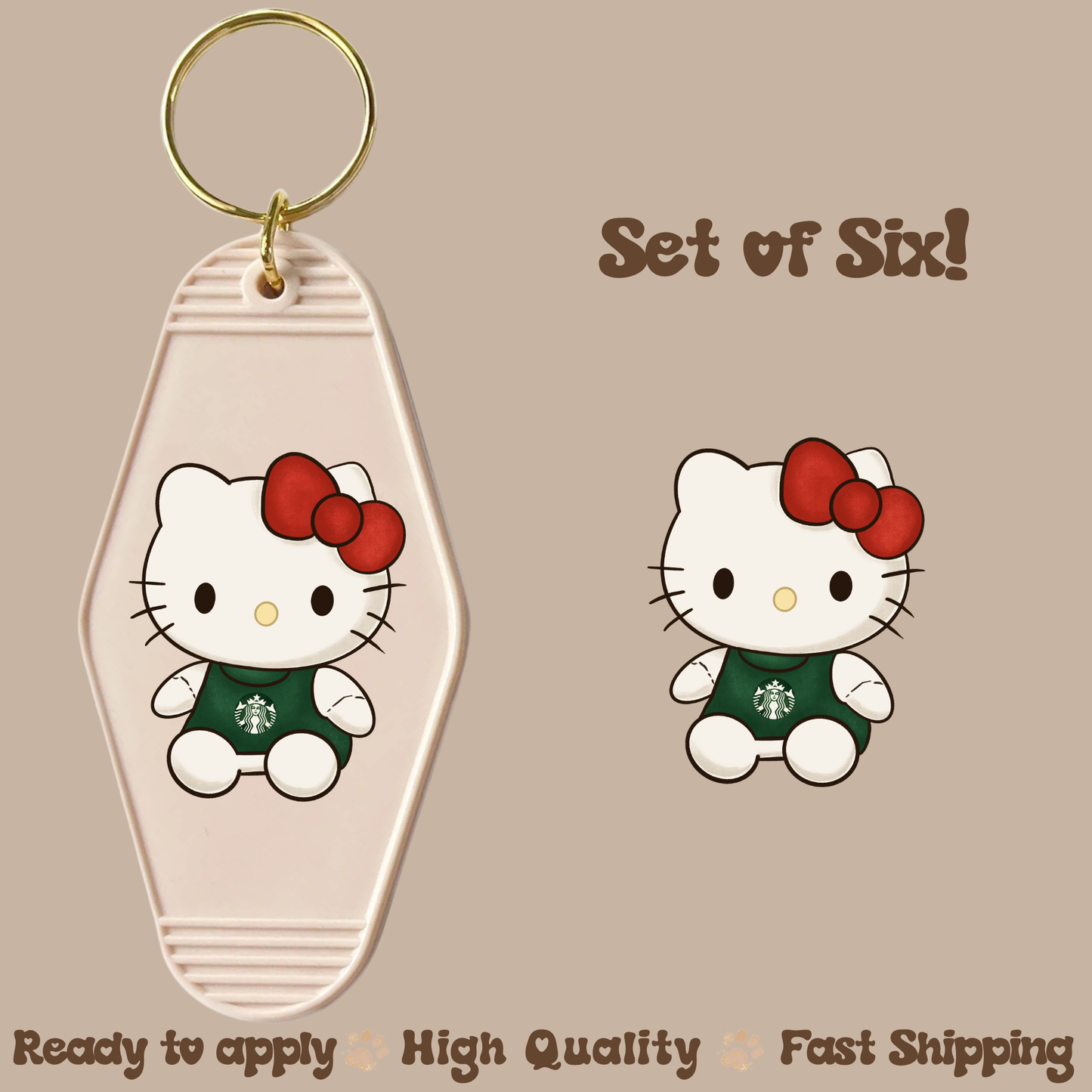 K Barista - UV DTF Motel Keychain Decal