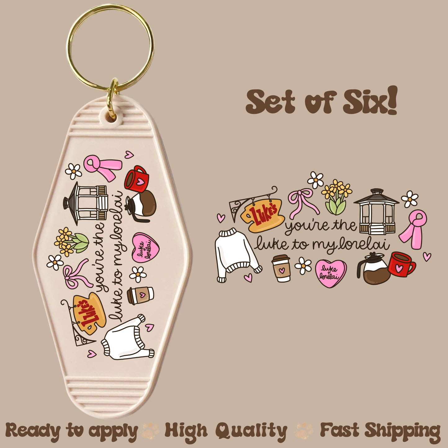 L&L - UV DTF Motel Keychain Decal
