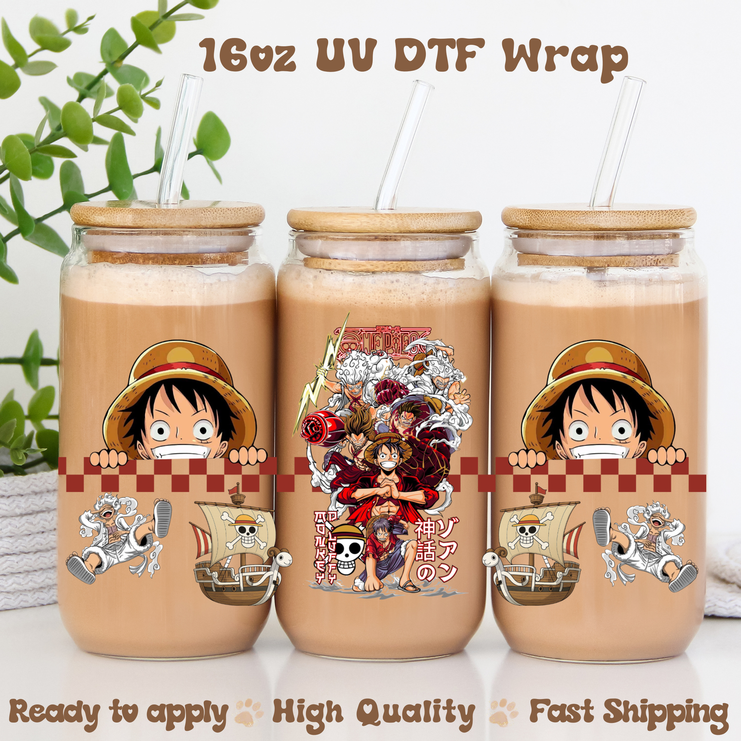 OP Checkered -16oz UV DTF Wrap