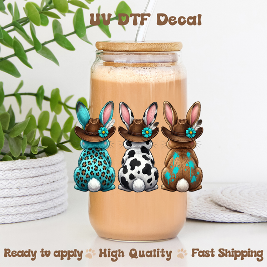 Western Easter Bunny - UVDTF Decal