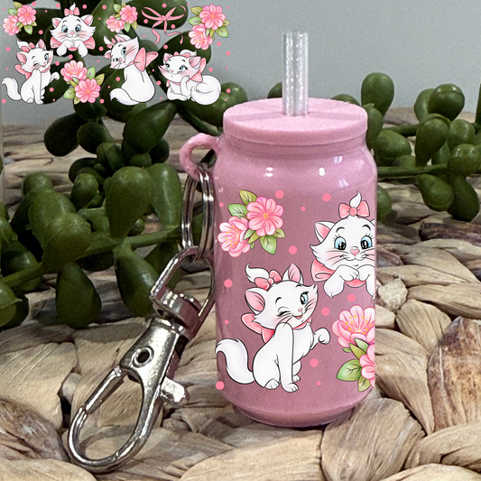 A Cats - Glass Can Keychain UV DTF Wrap