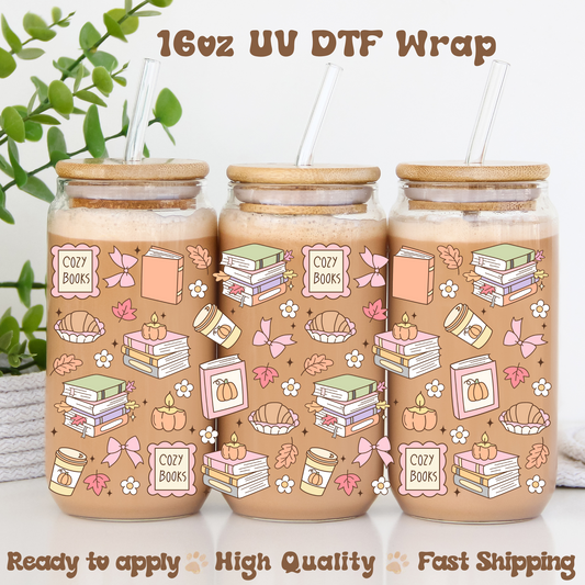 Autumn Bookish  -16oz UV DTF Wrap