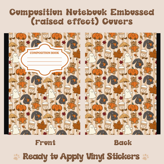 Autumn Cuties - Embossed Vinyl Notebook Cover