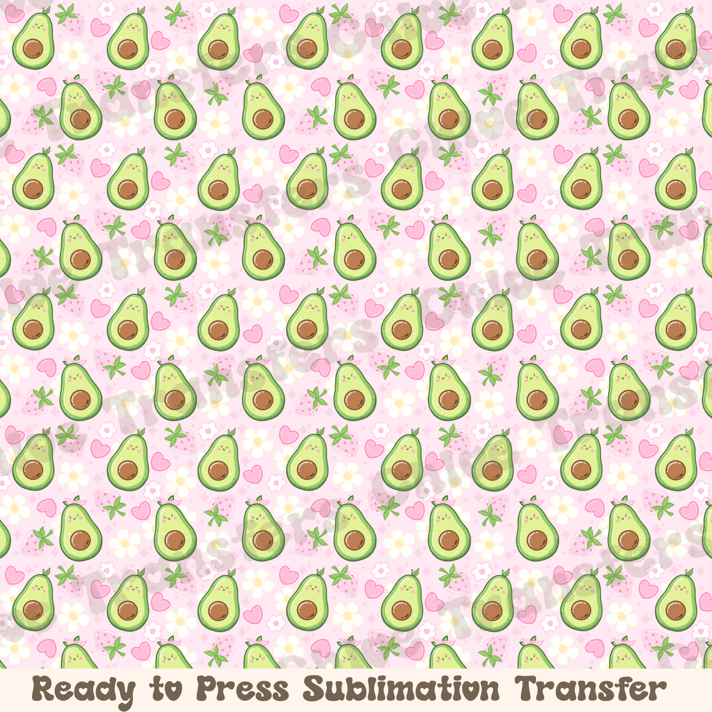 Avocados and Strawberries - Sublimation Sheet