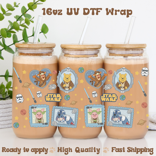 Bear and Friends SW - 16oz UV DTF Wrap