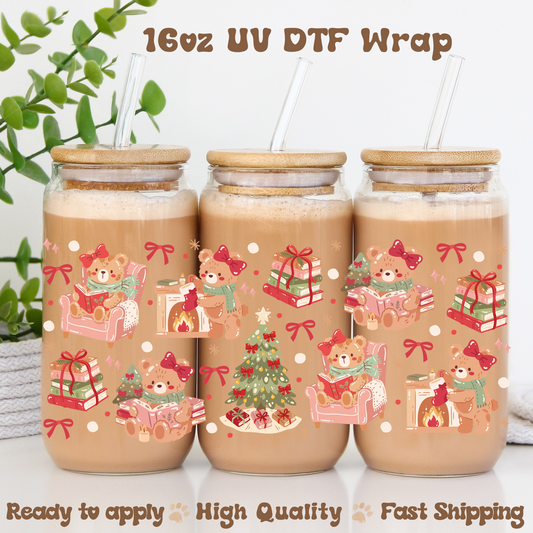 Bear Christmas - UV DTF Wrap