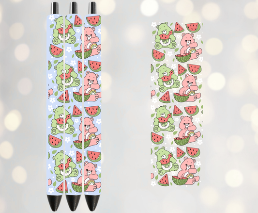 Bears and Watermelons-UVDTF Pen Wrap