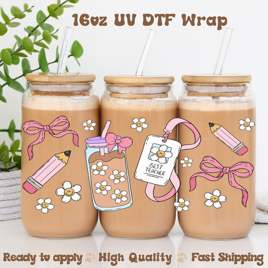 Best teacher - 16oz UV DTF Wrap