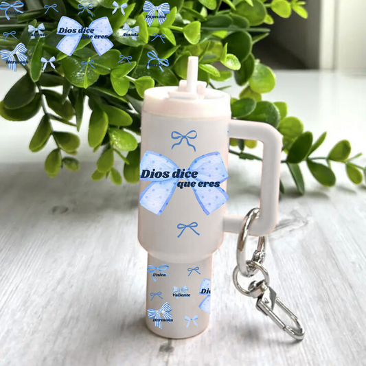Blue Dios Dice Que Eres  -Mini tumbler wrap