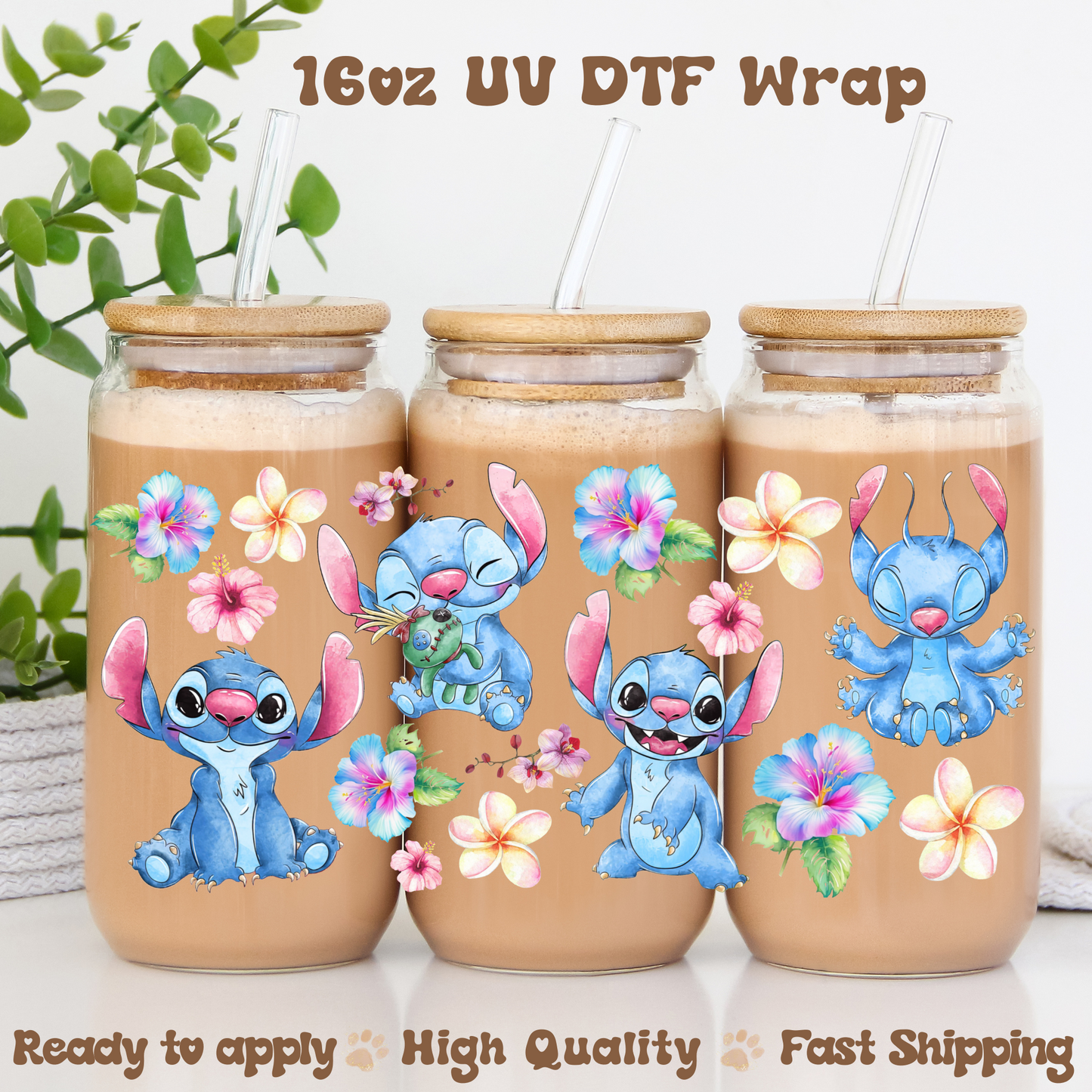 Blue A -16oz UV DTF Wrap
