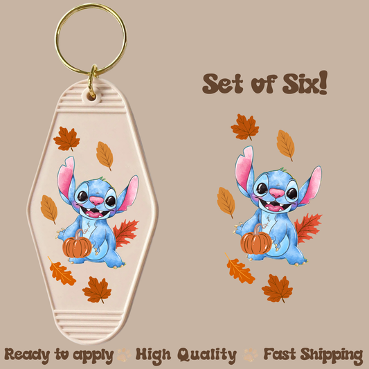 Blue Fall  - UV DTF Motel Keychain Decal