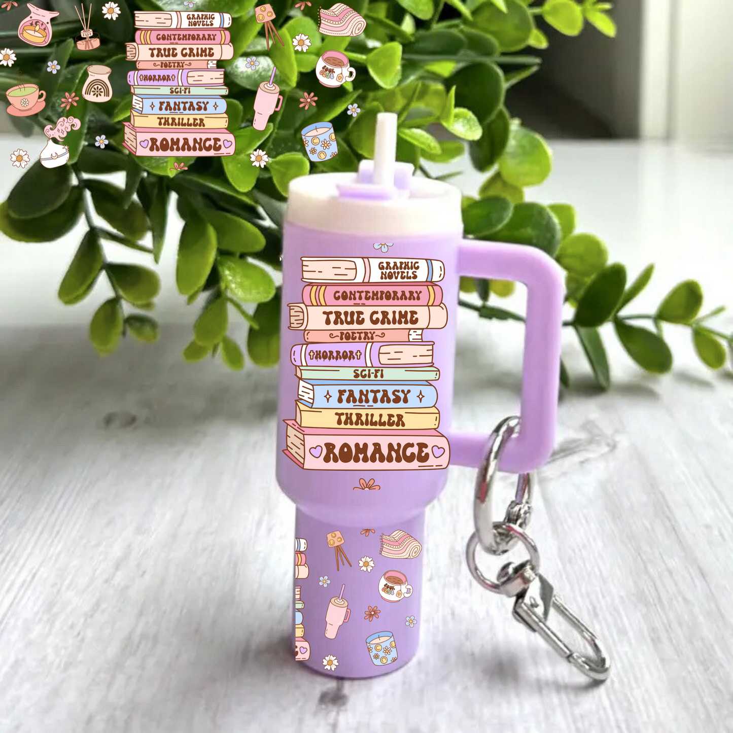 Checkered balloon dog -Mini tumbler wrap