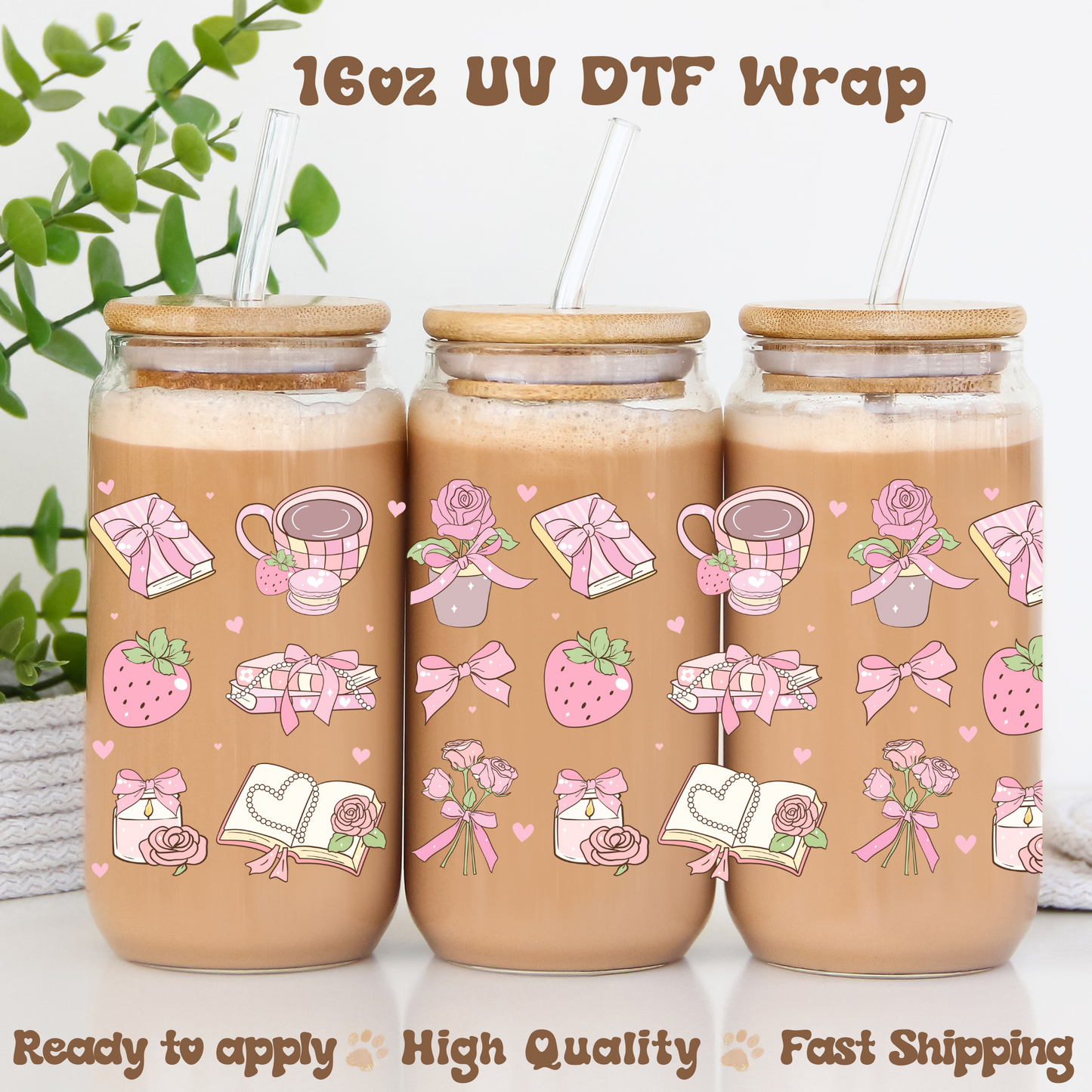 Bookish Girly - 16oz UV DTF Wrap