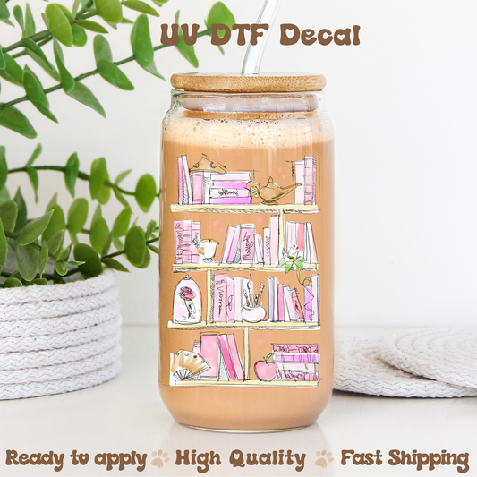 Books Pink -UVDTF Decal